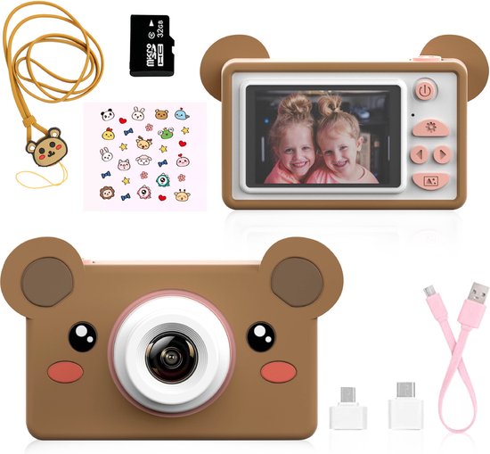 Appareil photo numérique pour enfants - 1080 p - HD - Caméra vidéo - Selfie  - Vlog | bol.com