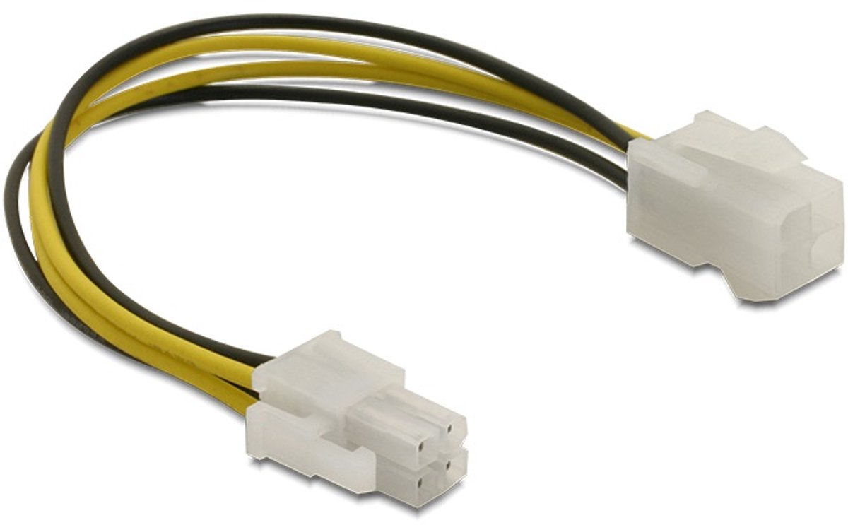 ATX12V P4 (m) - ATX12V P4 (v) voeding verlengkabel - 0,30 meter