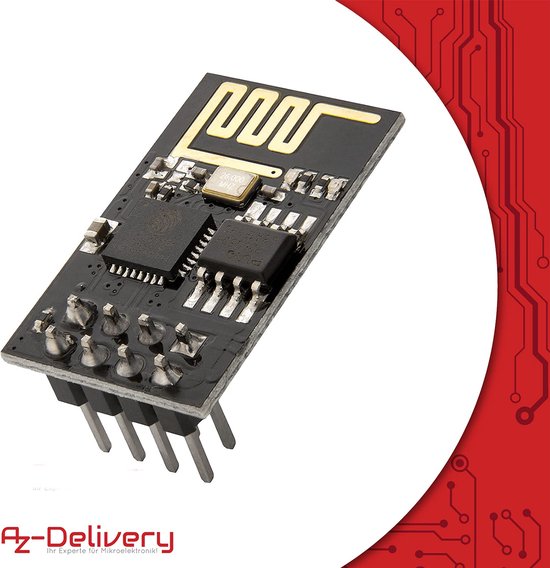 AZDelivery ESP8266 ESP-01 – WiFi-module Met USB-adapter – CH340G – Inclusief E-book – Compatibel Met Arduino