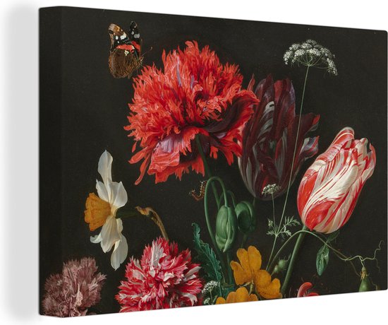 Nature morte - Fleurs - Bouquet - Jan Davidsz. de Heem - Nature morte aux Fleurs - Coloré - Nature morte sur toile - Décoration murale - 30x20 cm