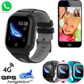 GPSHorlogeKids© - GPS horloge kind - smartwatch kinderen - WhatsApp - 4G videobellen - spatwaterdicht - SOS alarm - incl. SIM - OMNI Zwart