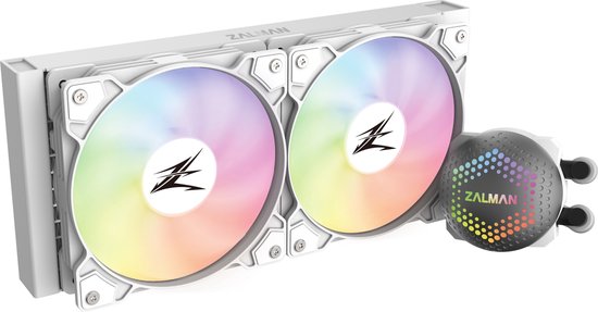 Zalman ALPHA28 (White), CPU Liquid Cooler 280mm Radiator (2 x 140 mm Fan), ARGB pump, Dual Blade Pump, Intel : LGA 2066/2011-V3/2011/1700/1200/115X