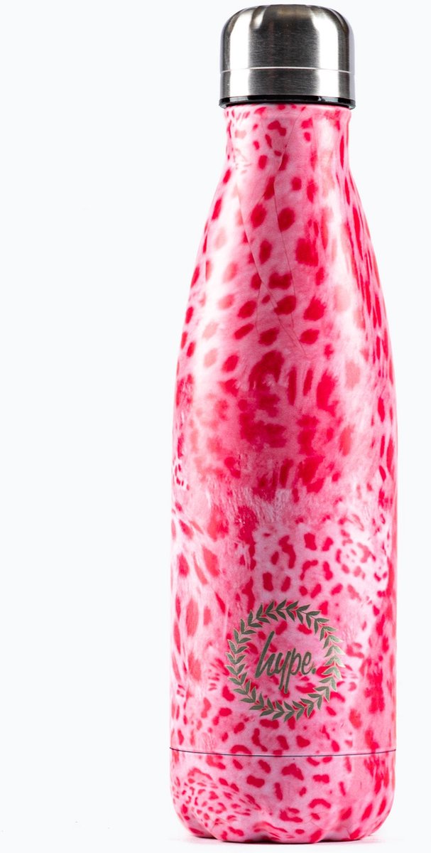 Pink Spots - Drinkfles - RVS drinkfles - waterfles - RVS waterfles