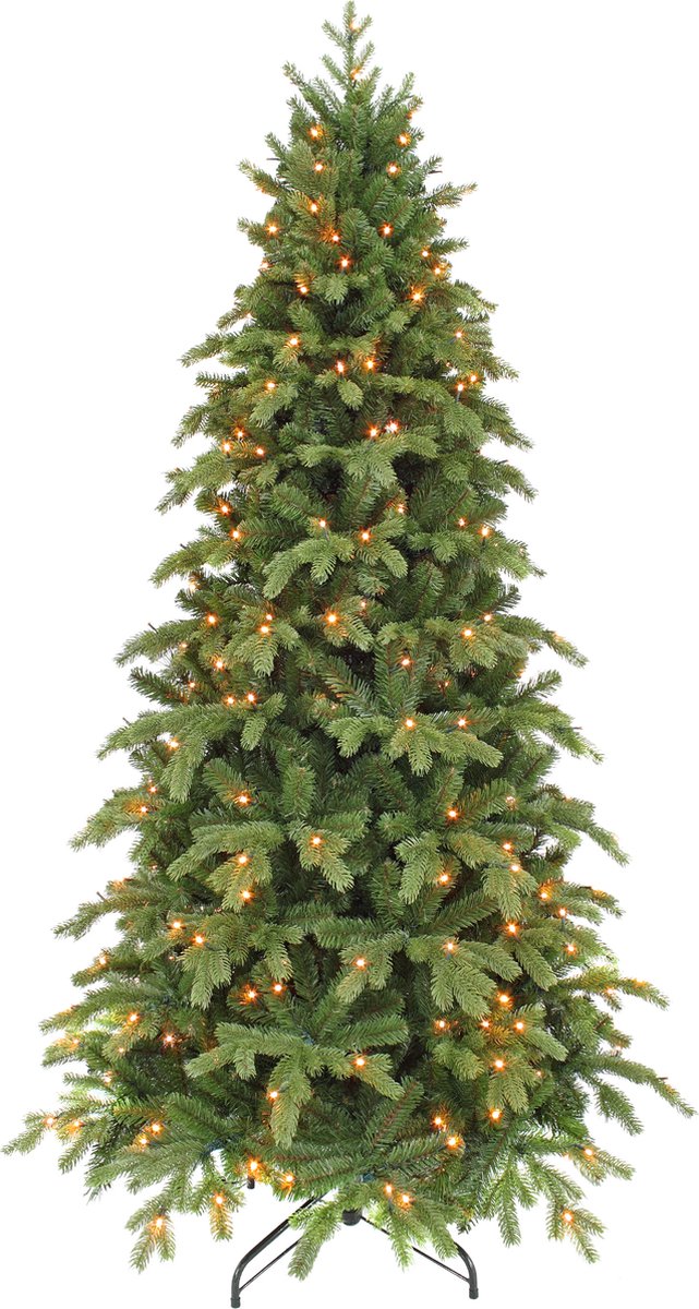 Triumph Tree Sherwood Kunstkerstboom Slim met LED Verlichting - H185 x Ø107 cm - Groen