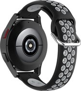 By Qubix Samsung Galaxy Watch 5 Pro - 45 mm - Bracelet sport en Siliconen avec boucle ardillon - Zwart + gris Black friday 2022 - Largeur de bande : 20 mm