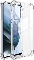 IMAK Hoesje + Screenprotector Transparant Geschikt voor Samsung Galaxy S21 FE