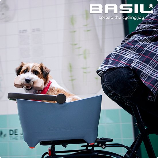 Basil Buddy, panier de vélo pour animaux KF, 32L, b. brown