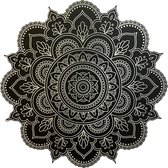 Schobbejak Silver Art | Mandala | Dibond Butler Finish | Wanddecoratie | Kunst op je Muur | 120 x 120 CM
