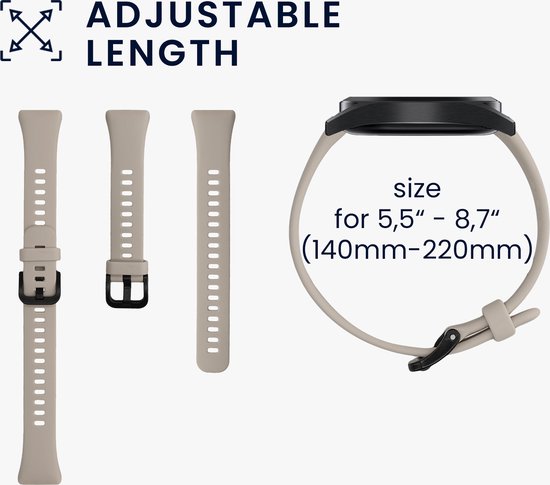 Kwnylon Armband Für Huawei Band 7 – Nylon, Verstellbar 15–18,5 Cm – Farben Dunkelblau, Gelb, Grau