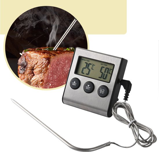 Lynnz® digitale thermometer met draad - kernthermometer - bbq accesoires -...