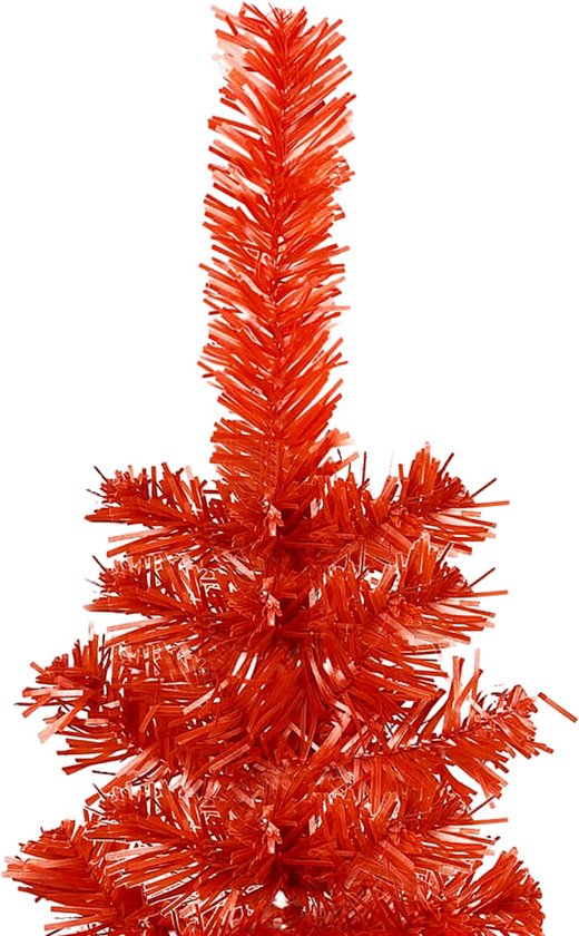 Kerstboom smal 120 cm rood bol