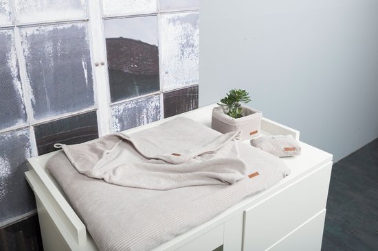 Baby's Only Baby badcape - Omslagdoek - Handdoek met capuchon Sense - Kiezelgrijs - 75x85 cm - Badstof van Baby's Only — afbeelding 4