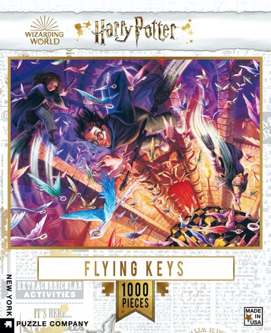 New York Puzzle Company Harry Potter 1000 Stukjes Puzzel - Vliegende Sleutels van Merkloos — afbeelding 2