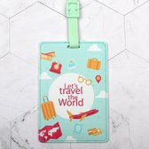 DW4Trading Kofferlabel - Reislabel - Bagage label - Let's travel the world