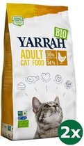 Yarrah cat biologische brokken kip kattenvoer 2x 2,4 kg NL-BIO-01