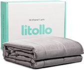 Litollo Verzwaringsdeken 6 kg - Weighted Blanket - Duurzaam Bamboe Materiaal - Grijs - 150x200cm