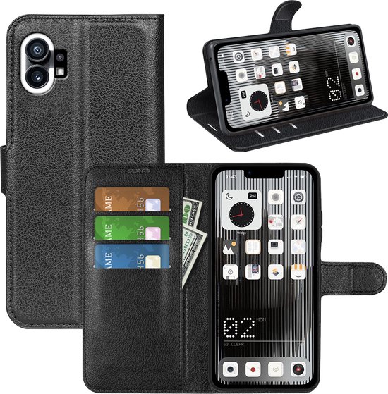 Lederen Portemonnee Hoesje Met Moderne Vormgeving Voor Nothing CMF Phone 1 Zwart Lederen Portemonnee Hoesje Met Moderne Vormgeving Voor Nothing CMF Phone 1 Zwart