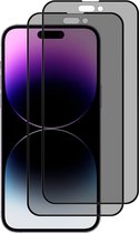 Geschikt voor iPhone 14 Pro Max screen protector Privacy - 2 Stuks - Full privacy screenprotector tempered glass - gehard glas voor Geschikt voor iPhone 14 Pro Max - oTronica