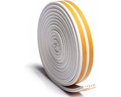 Nordevik® Tochtstrip 6 meter - Zelfklevend - Energiebesparing - Voor Ramen en Deuren - E-profiel Tochtstopper - Tochtband - Tochtwering - Hoogwaardig foam - Woning verduurzamen - 4 x 9mm