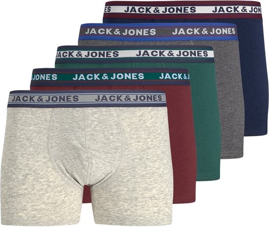 Jack&Jones - Homme - Lot de 5 boxers - Grijs - S