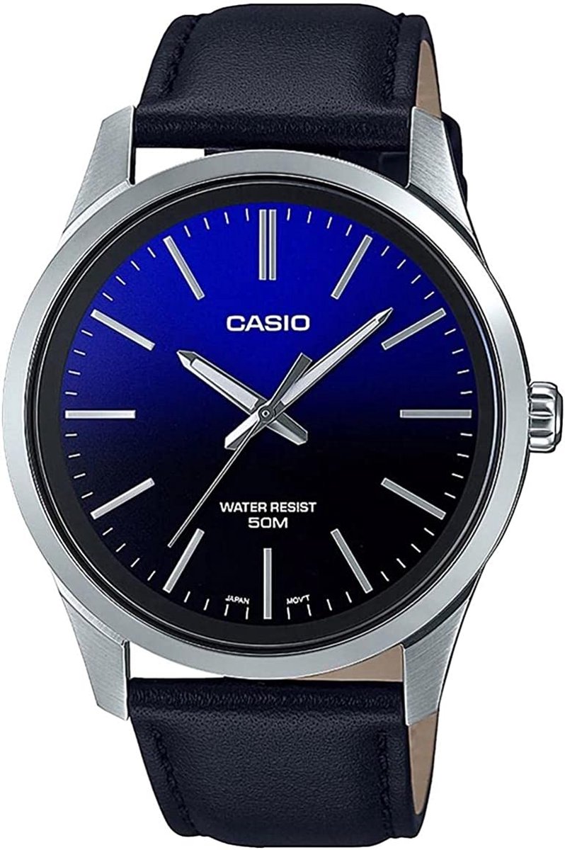 Casio Casio Collection MTP-E180L-2AVEF Horloge - Leer - Zwart - Ø 42 mm