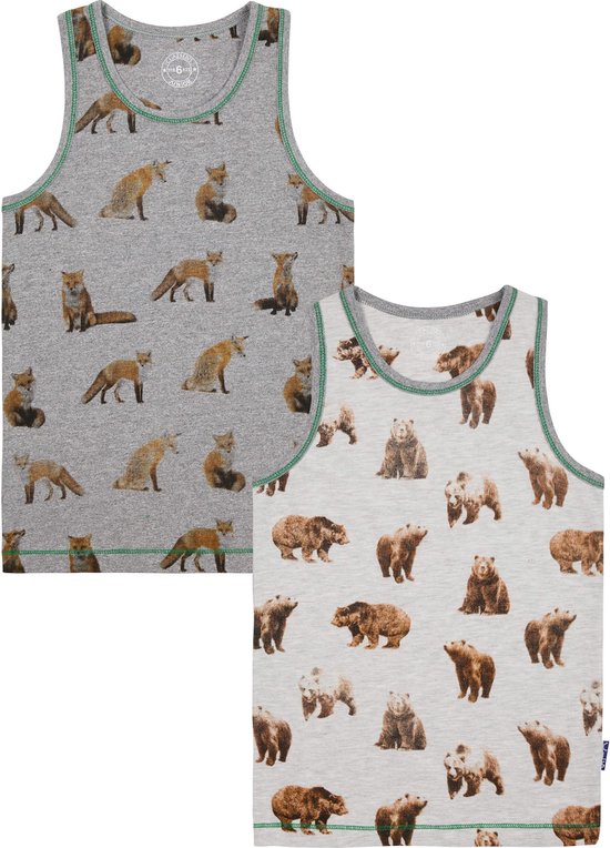 Boys Singlet 2 Pack - Bear Fox - Claesen's®