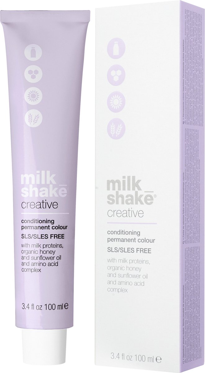 Vopsea Permanenta Milk Shake Creative 6.616ra, Blond Inchis Rosu Cenusiu, 100ml