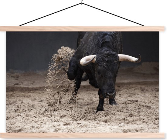 Tenture Murale Taureau Grand Format 180x230 Cm - Déco Salon/chambre Style Nature - Tissu Polyester