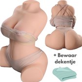 Sex Doll toys voor heren sex Real pop doll vrouw lichaam sex torso - Grote Borsten en Billen - 6 KG - 40CM - Borsten, Vagina en Anus - Met bewaardekentje - Monica Moments®