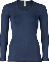 Engel Natur Dames Shirt Lange Mouw Zijde Merino Wol GOTS - wol navy blauw 42/44(L)