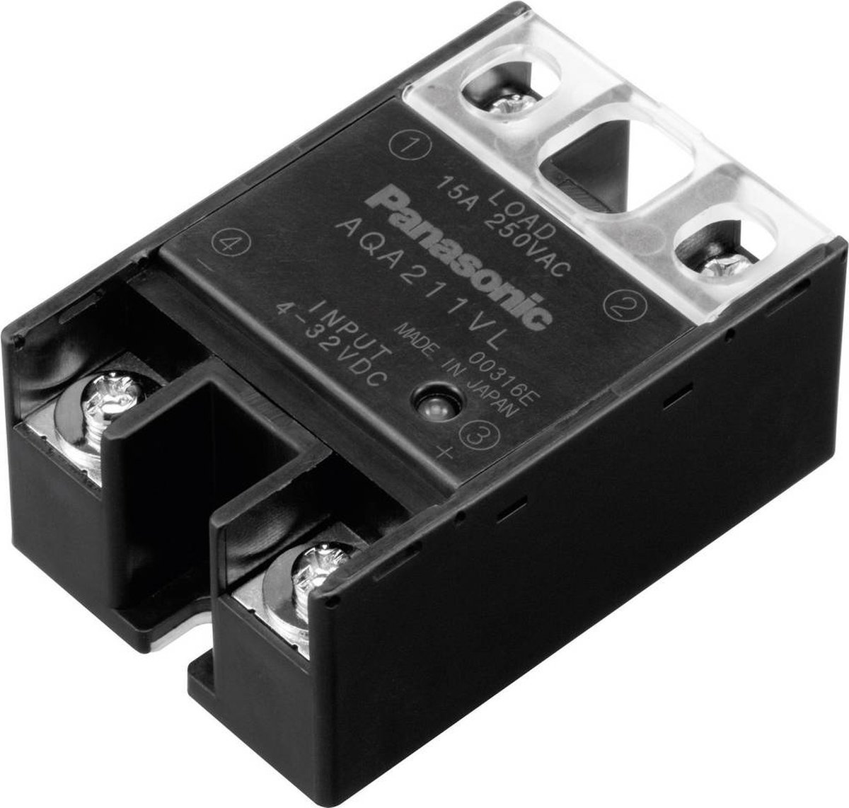 Panasonic Halfgeleiderrelais AQA411VL 25 A Schakelspanning (max.): 250 V/AC Schakelend bij overbelasting 1 stuk(s)
