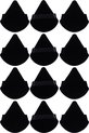 Powder Puff - Make-up Sponsje - Beauty Blender - Poederdons - Powder Puff Driehoek - Poederspons - 12 stuks - Zwart