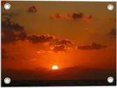 Tuinposter – Zonsondergang Boven een Rustige Zee - 40x30 cm Foto op Tuinposter (wanddecoratie voor buiten en binnen)