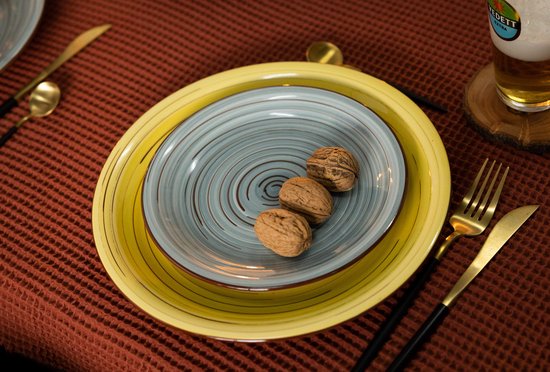 Assiette petit déjeuner (6 pièces) | Coloré | 19 cm | Poterie