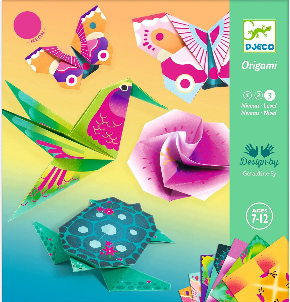 Djeco - Origami Tropische Dieren - Knutselset - vanaf 7 jaar