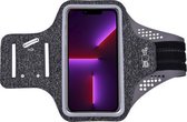 Support de téléphone de course pour iPhone 13 Pro - bracelet - bande de sport - en tissu - Zwart