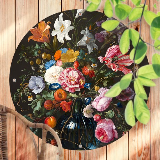 Ronde Tuinposter Vase of Flowers