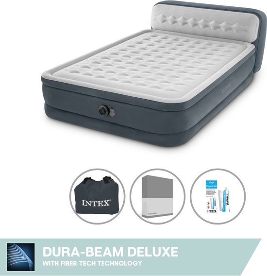 Intex Matelas gonflable - Ultra Plush - 2 personnes - 152x236x86