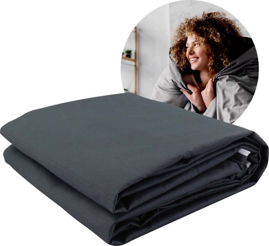 Universele Verzwaringsdeken Hoes - 150 x 200cm - 100% Katoen - Weighted Blanket Cover - Duvet Deken - Dekbedovertrek