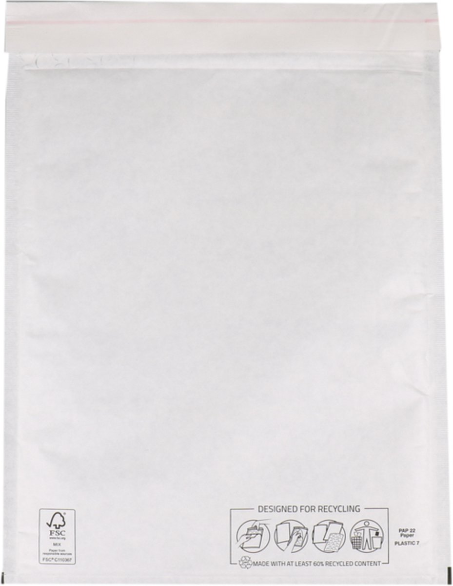 100x stuks bubbel/luchtkussen enveloppen bruin 30 x 44 cm