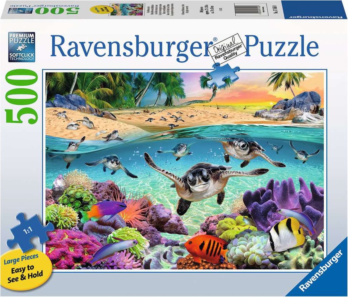 Baby Zeeschildpadden Puzzel (500 XL stukjes)