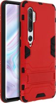 Geschikt voor Xiaomi Mi Note 10/10 Pro Hybride hoes Schokbestendig Video-steun rood