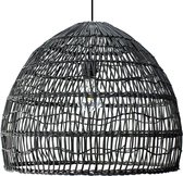 Lampe à Suspension Rotin / Osier - Handgemaakt - Zwart - ⌀60 cm