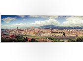 WallClassics - PVC Schuimplaat - Uitzicht over Florence - Italië - 60x20 cm Foto op PVC Schuimplaat (Met Ophangsysteem)