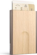 Ögon Designs Slider Card Holder - 6 Cards - Porte-cartes de crédit en aluminium - RFID Anti-Skim - Bamboe Print