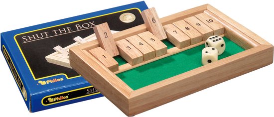 Philos-Spiele Shut The Box – Gioco Di Dadi In Bambù, Per 2+ Giocatori, Istruzioni Multilingua (IT Inclusa) - 2