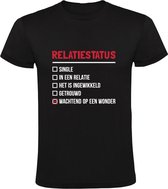 Statut de la relation T-shirt homme | unique | Célibataire | disponible | relation | merveille | La Saint-Valentin | Noir