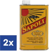 Sapoli - waterafstotende Was / boenwas - Bruin - 2 x 500ml