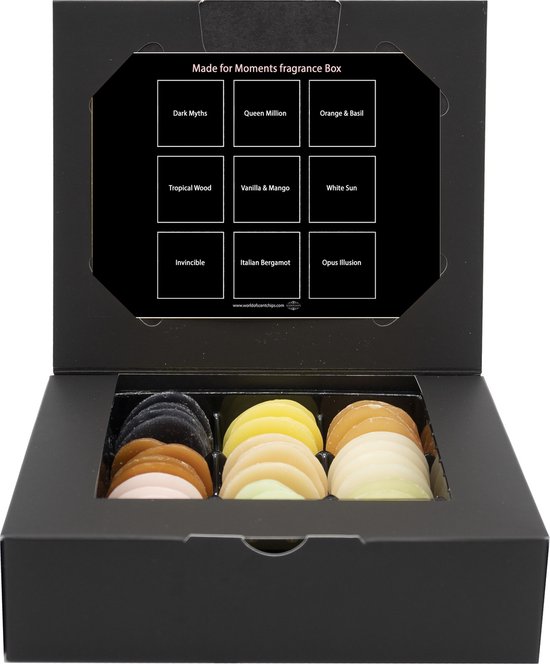 Scentchips® Made for Moments Cadeauset – Waxmelts – Geurwax – Geschenkdoos – Huisparfum – Geurbrander – Verzameldoos 36 Geurchips – Made for Moments Giftbox