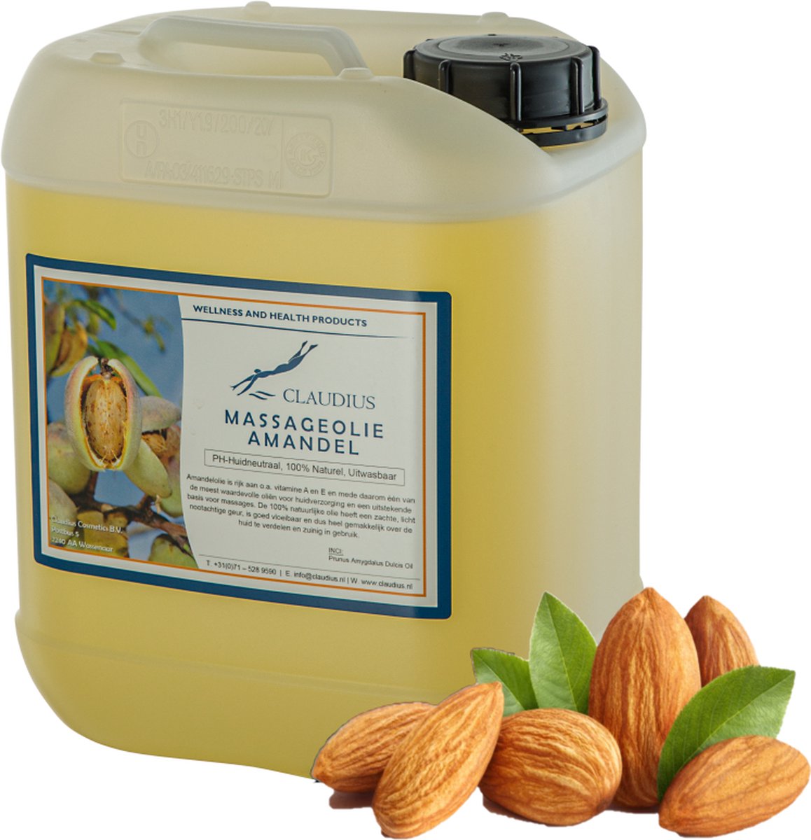 Goedkoopste Massageolie Amandelolie 5 liter - 100 natuurlijk - biologisch en koud geperst